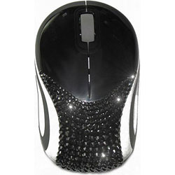 Мышь беспроводная Logitech 187 черная с кристаллами Сваровски